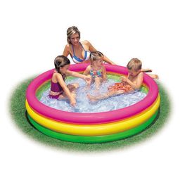 Intex Big Size Inflatable Swimming Pool with Hand Pump, 3ft (Multicolour) image 2