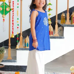 Thread & Button Girls Floral Regular Kurta with Palazzos image 3