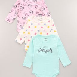 Bonfino Full Sleeves Cotton Onesies Pack of 3 - Multicolor-picture-17