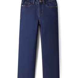 Pine Kids Denim Woven Full Length Washed Jeans-Navy-picture-10