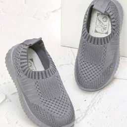 Yellow Bee Mesh Breathable Knitted Casual Shoes- Grey-image-12