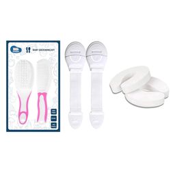 Kids Station Made in India Baby Safety Lock. Baby Proofing Finger Pinch Door Guard and Grooming Kit Combo Pack for Kids, Babies & Pet Safety (Multi, 2 Lock White+2 Door Stopper+1 Grooming Kit Pink)-25