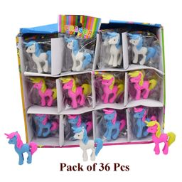 Asera 36 Pcs 3D Unicorn Erasers for Kids Gift Options Birthday Return Gifts- Unicorn Theme Party Gifts-image-83