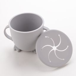 fab n funky Twin Handle Mug with Lid - Grey image 2