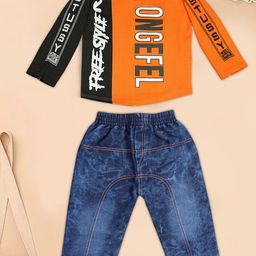 Epochlite Unisex Kids Printed T-shirt with Trousers-image-24