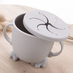 fab n funky Twin Handle Mug with Lid - Grey image 4