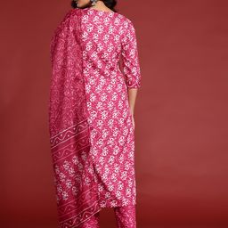 Anouk Printed Kurta with Trousers & Dupatta image 2