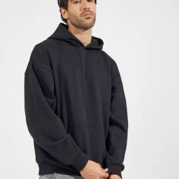 Styli Black Oversized Printed Hoodie-image-52