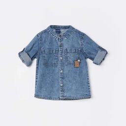 Juniors by Lifestyle Boys Blue Cotton Embroidery Full Sleeves Shirt-picture-17