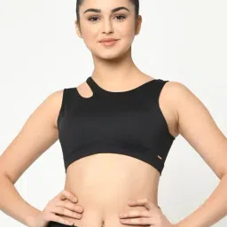 Da Intimo Black Non Wired Padded Sports Bra-picture-31