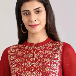 Aurelia Red Printed A Line Kurta image 5