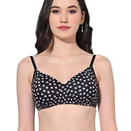 FIMS Black Printed Bra-11