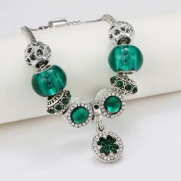 Peora Silver Cubic Zirconia Studded Charms Bracelets-image-68