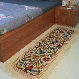 Swadeh Multicolor Wool Woven Forest Veil Bedside Rug-picture-35
