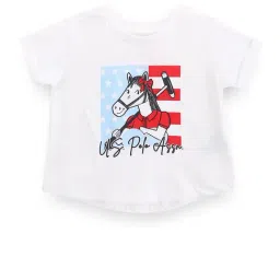 U.S. Polo Assn. Kids White Printed T-Shirt-picture-15