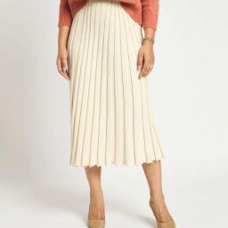 FEMMELLA White Relaxed Fit Solid Skirt-image-1