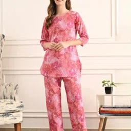 TREND ME Pink Regular Fit Printed Night Suit-picture-9