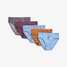 Y&F Kids by Westside Multicolour Cotton-Blend Briefs - Pack of 5-image-3