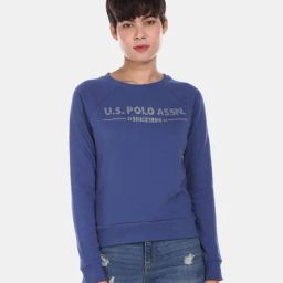 U.S. Polo Assn. Blue Full Sleeves Round Neck Sweatshirt-image-38