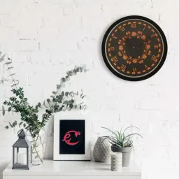 eCraftIndia Designer Round Analog Black Wall Clock-image-47