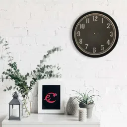 eCraftIndia Designer Round Analog Black Wall Clock-image-54