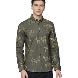 Lindbergh Olive Printed Full Sleeves Shirt-image-38