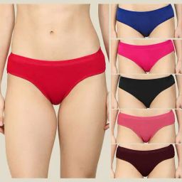 AROUSY Black & Red Plain Hipster Panties - Pack Of 6-picture-6