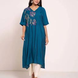 Rangmanch by Pantaloons Blue Printed Kurtas-picture-23