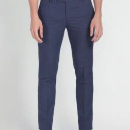 Arrow Blue Regular Fit Striped Trousers-picture-24