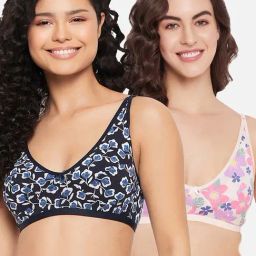 Clovia Multicolor Printed Half Coverage Non-Wired Everyday Bra - Pack of 2-image-66