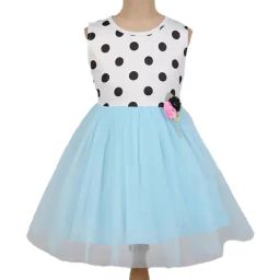 The Magic Wand Kids White & Blue Printed Dress-picture-20