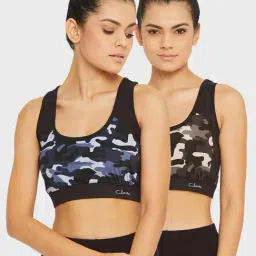 Clovia Multicolor Printed Sports Bra (Pack of 2)-13