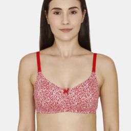 Rosaline by Zivame Red Printed Non-padded Bra-image-60