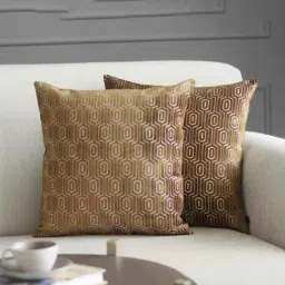 GM Zenith Brown Polyester Medium-Sized Zipped Cushion Cover - Set of 2-image-26
