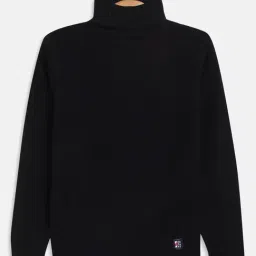Octave Kids Black Self Design Full Sleeves Sweater-image-31