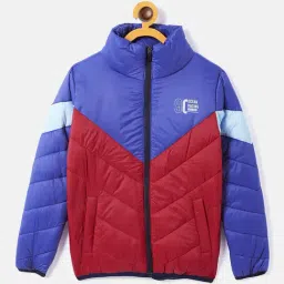 Duke Kids Blue & Red Color Block Full Sleeves Jacket-picture-24