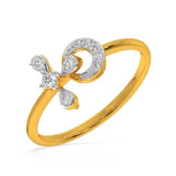 Kisna Diamond & Gold Jewellery Olive 18k (750) Diamond & Gold Ring For Women-image-2