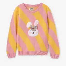 The Souled Store Girls Pink & Yellow Printed Full Sleeves Sweater-image-62