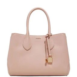 ALDO Light Pink Solid Medium Satchel Handbag-7
