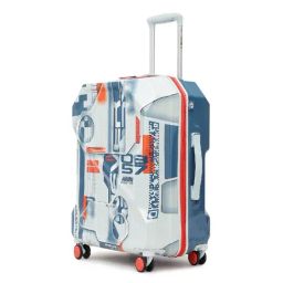 Uppercase Blue Printed Hard Cabin Trolley Bag-picture-31