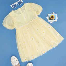Pantaloons Junior Kids Pale Banana Regular Fit Dress-image-21