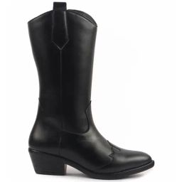 Fausto Women's Black Casual Booties-image-24