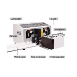 Indoe Flat Sheath Peeling Machine with Twisting Multi Core Wire Stripper White LCD Display, IE-220T image 3