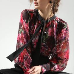 Vero Moda Black & Pink Floral Print Top-picture-23