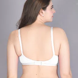 Lux Venus White Full Coverage Non-Wired Bra With Adjustable Strap - Pack of 2 image 2