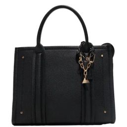 ALDO Black Textured Small Satchel Handbag-31