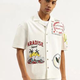 United Colors of Benetton White Printed Shirts-image-12