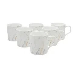 Clay Craft Multicolor Fine Ceramic Coffee Mugs Set of 6 - 210 ml each image 3