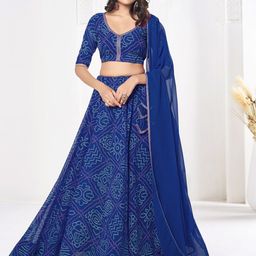 KALINI Printed Semi-Stitched Lehenga & Unstitched Blouse With Dupatta-picture-14