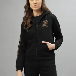 Iconic Women Crop Bomber with Embroidered Jacket-image-0